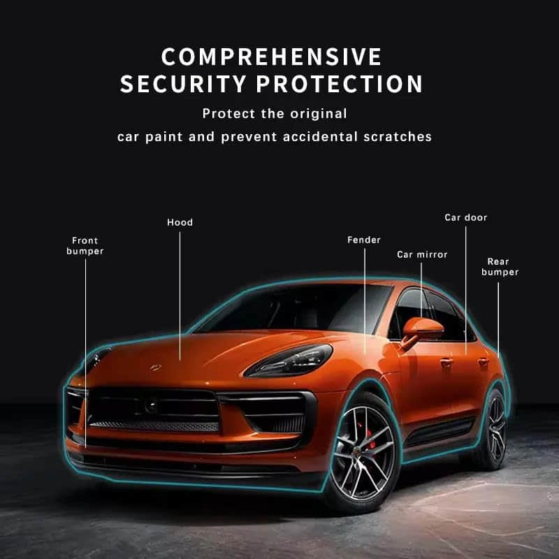 Transparent TPU/TPH PPF Car Paint Protection Film Anti-Scratch, Self-Healing, 6.5–8.5mil